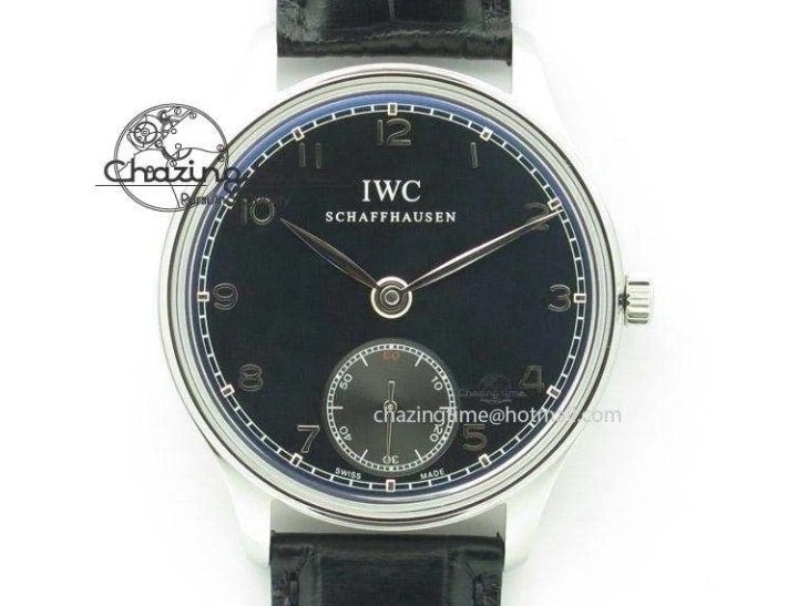 MIROTIME 0419 Portuguese Tourbillon Power Reserve Moonphase SS Black Dial On Black Leather Strap TechFriendly 7321